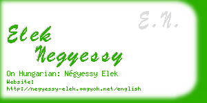 elek negyessy business card